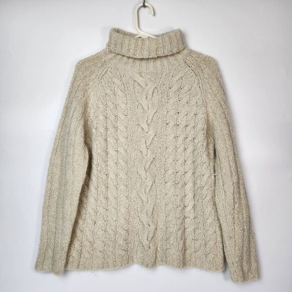 Vtg Express Sweater Womens Sz M Mohair Wool Blend Cable Knit Boho Chic Lagenlook - Picture 1 of 12